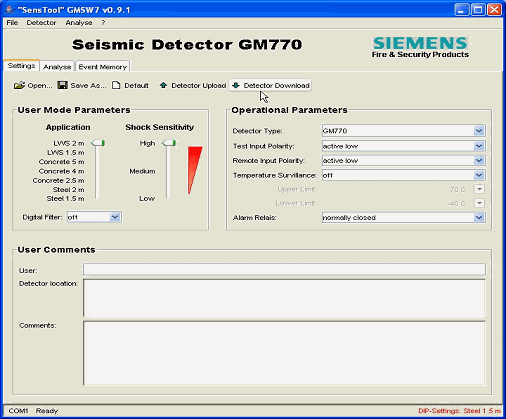 GMSW7 Parameters